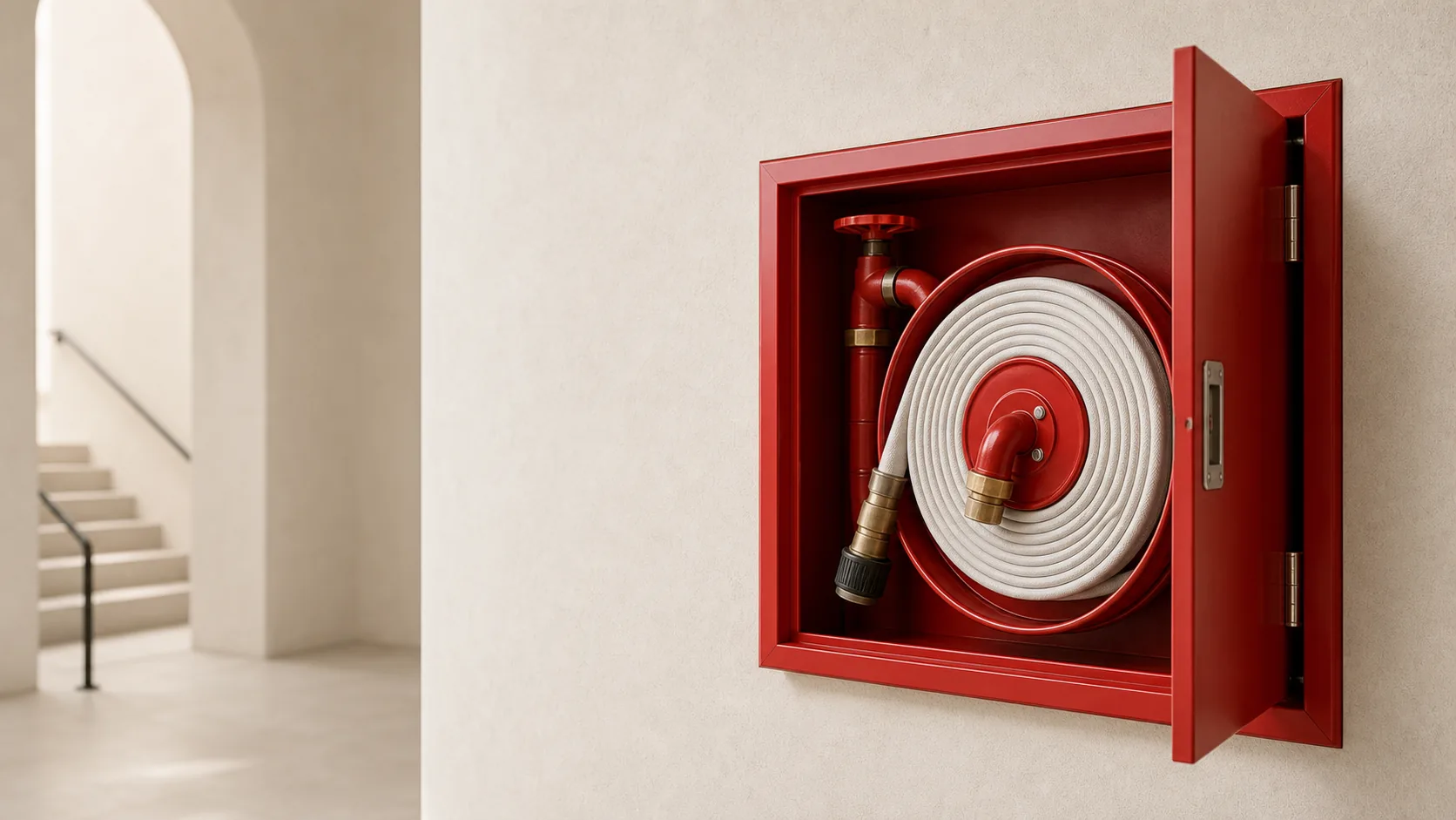 Fire hose reel cabinet